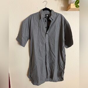 G-Star Raw Charcoal Button Down Shirt Dress